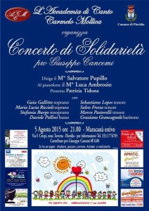 Locandina Concerto per Giuseppe Cancemi